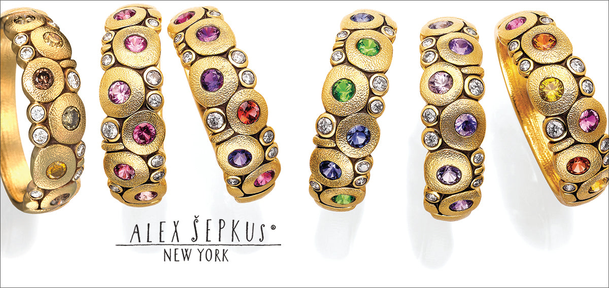 Alex Sepkus Jewelry at ZFolio Monterey - please join us to discover his latest gold, diamond and sapphire creations - rings, earrings, necklaces and bracelets