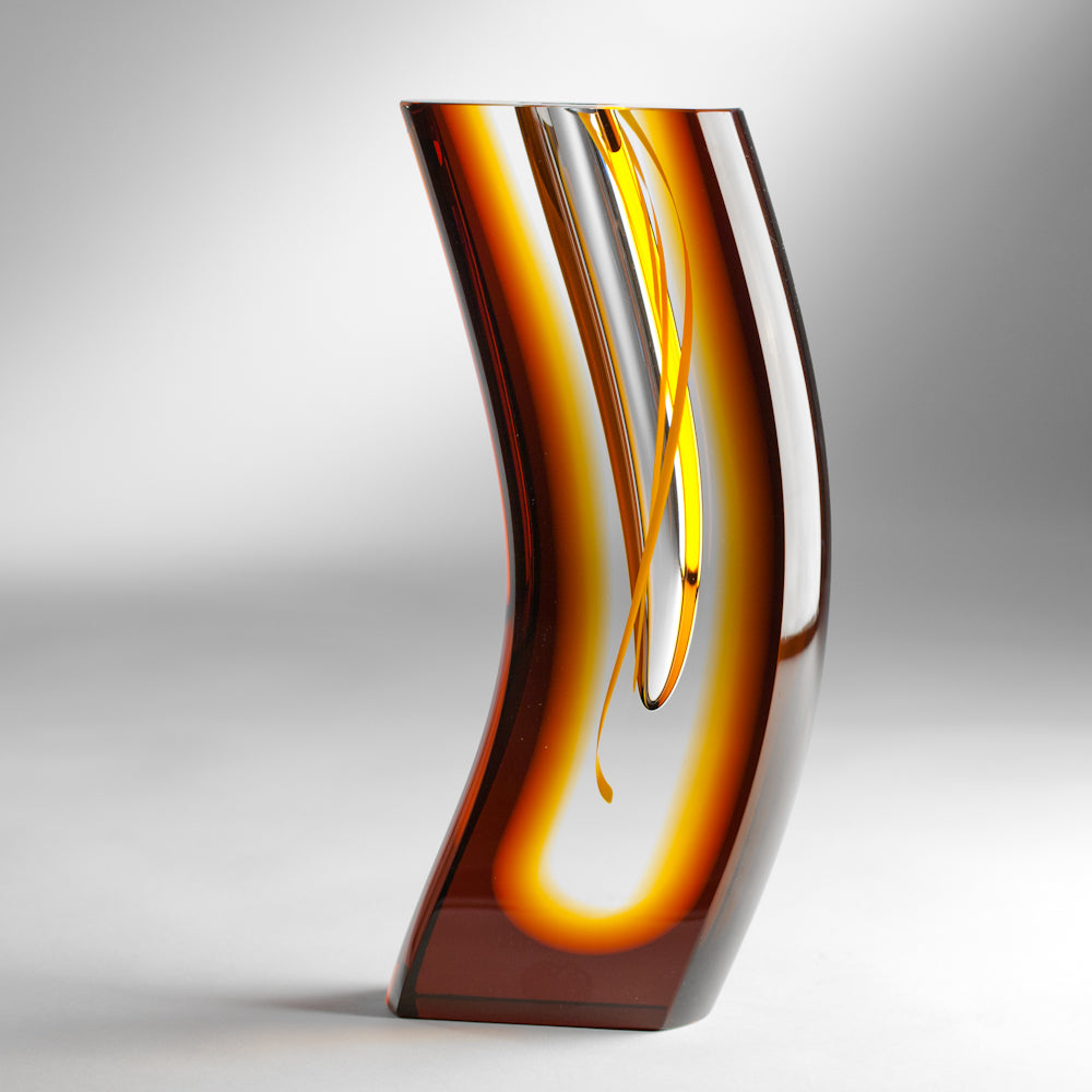 Vase - Ribbons Bent in Amber – ZFolio