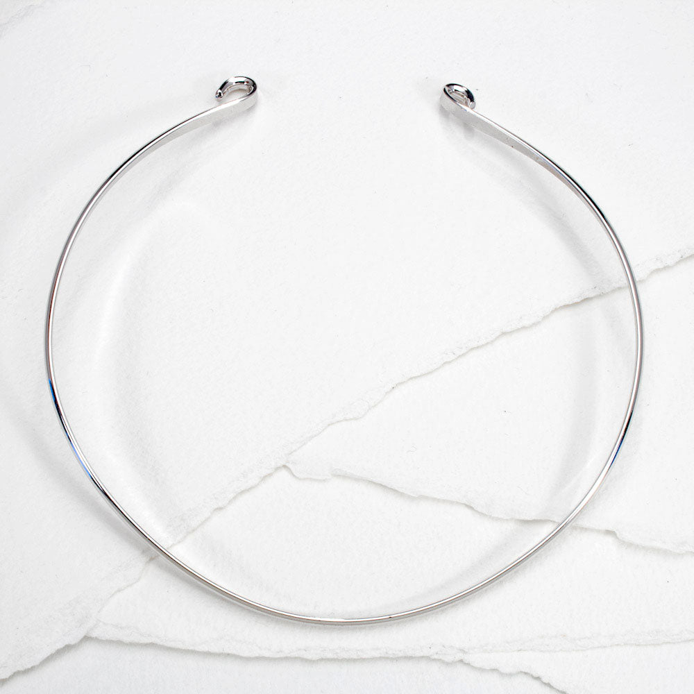 Chain - Colletto Neck Wire in Rhodium Plated – ZFolio